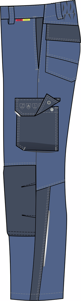 CWS Multinorm Premium: Trousers Blue/Darkblue view 6