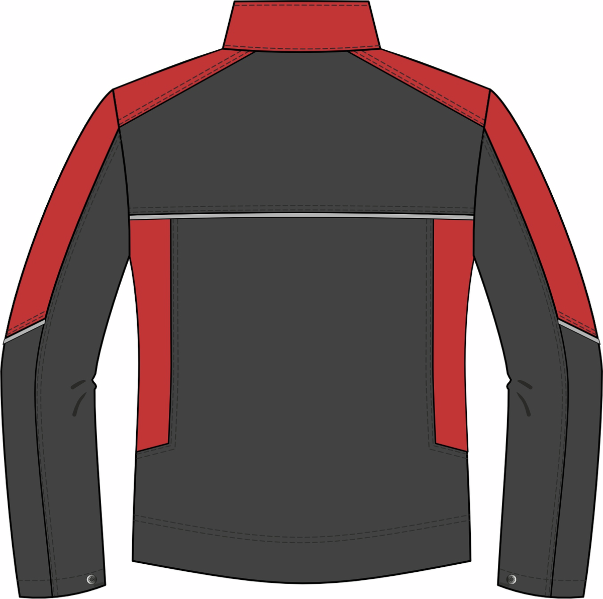 CWS Industry Comfort: Work Jacket Darkgrey/Red view 2