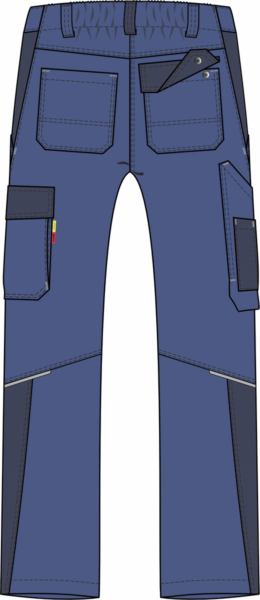 CWS Industry Comfort: Trousers Blue/Darkblue w. Kneepad Pockets view 2