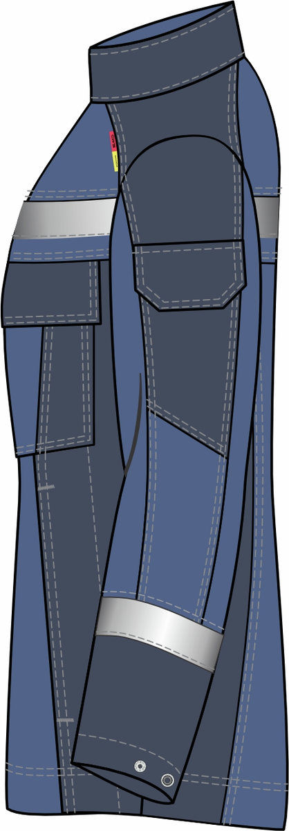 CWS Multinorm Premium: Work Jacket Ladies Blue/Darkblue w. Reflective Stripes view 6