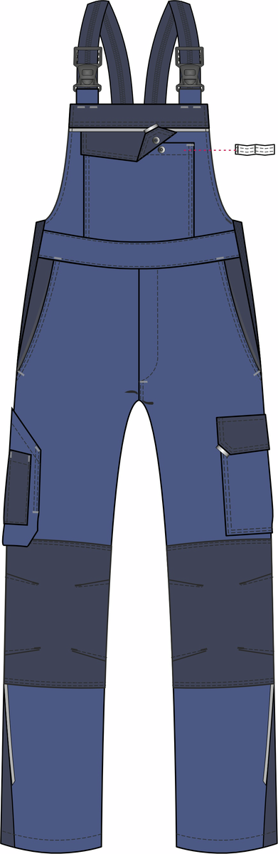 CWS Industry Comfort: Dungarees Blue/Darkblue view 3