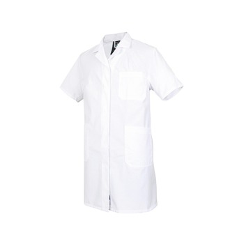 CWS ESD Safe Line Woman Work Coat White short sleeves