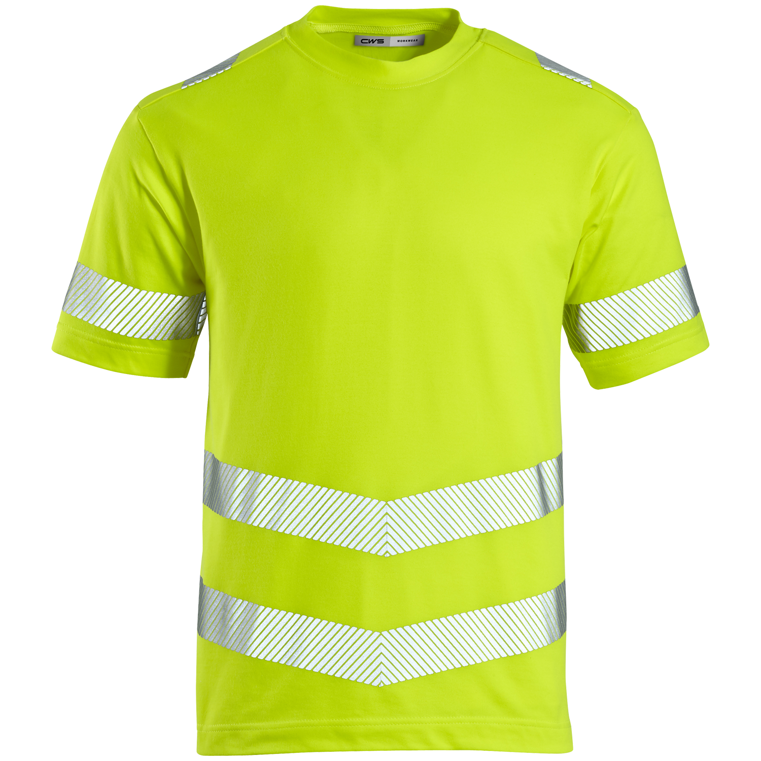 CWS Core HighVis: T-Shirt Warngelb Kurzarm m. Reflexstreifen
