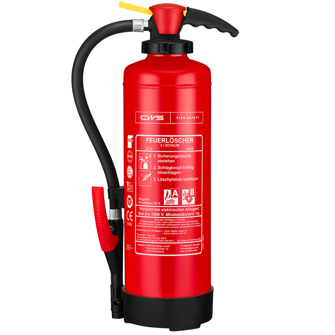 Fluorine-free foam extinguishers