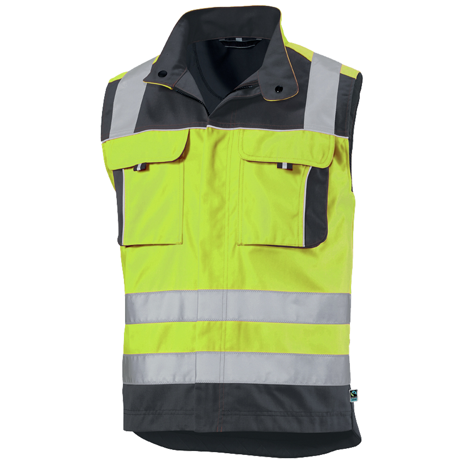 CWS Pro Line HighVis: Arbeitsweste Warngelb/Dunkelgrau