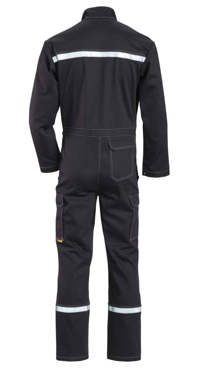 CWS Alpha Welding 2: Overall Darkgrey w. Reflective Stripes w. Kneepad Pockets view 2