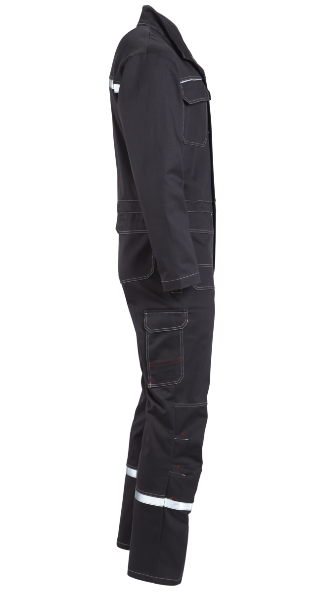 CWS Alpha Welding 2: Overall Darkgrey w. Reflective Stripes w. Kneepad Pockets view 3