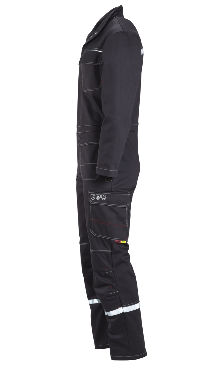CWS Alpha Welding 2: Overall Darkgrey w. Reflective Stripes w. Kneepad Pockets view 4