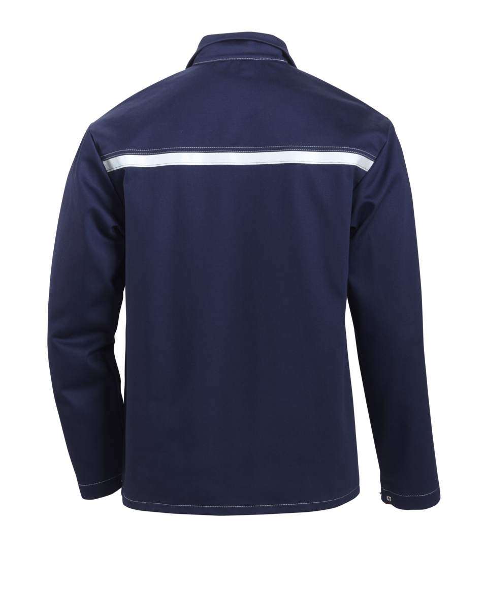 CWS Alpha Welding 2: Work Jacket Darkblue w. Reflective Stripes view 2