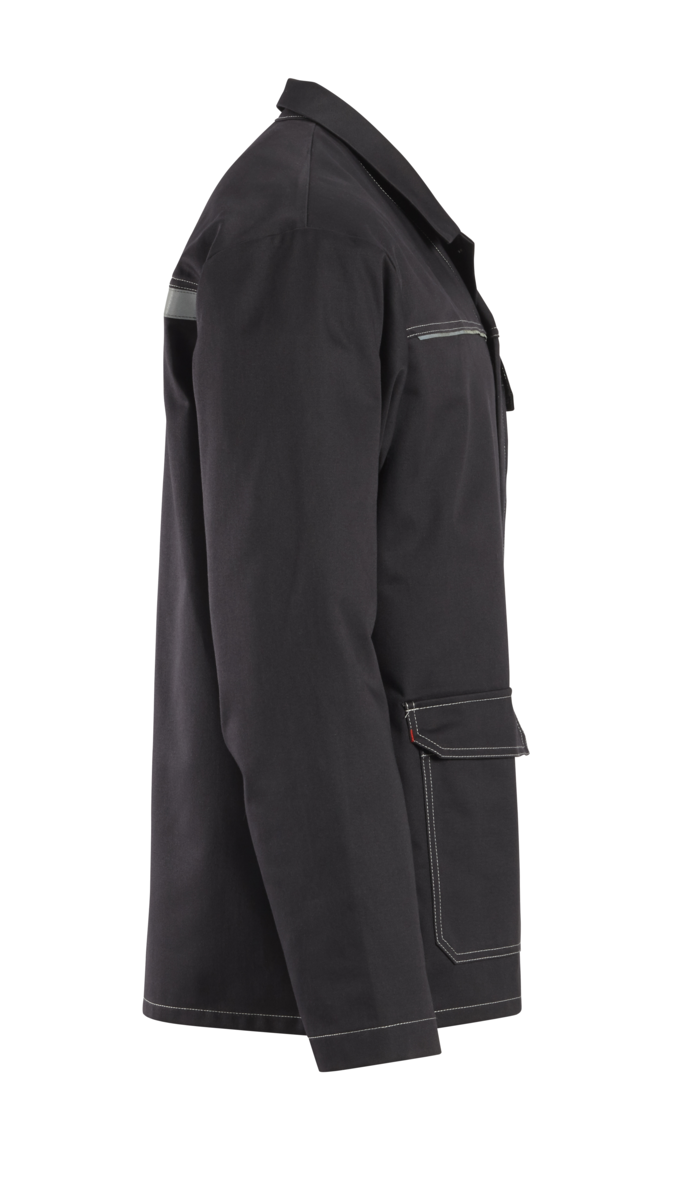 CWS Alpha Welding 2: Work Jacket Darkgrey w. Reflective Stripes view 3