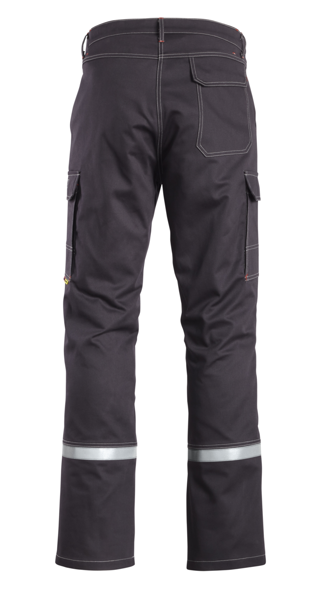 CWS Alpha Welding 2: Trousers Darkgrey w. Reflective Stripes w. Kneepad Pockets view 2