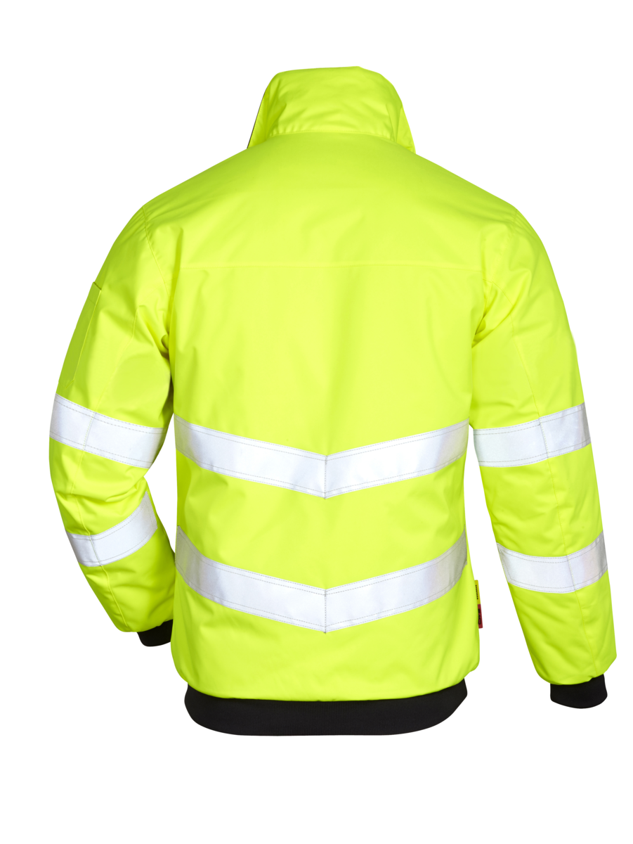 CWS Core HighVis: Jacket High Vis Yellow w. Reflective Stripes view 2
