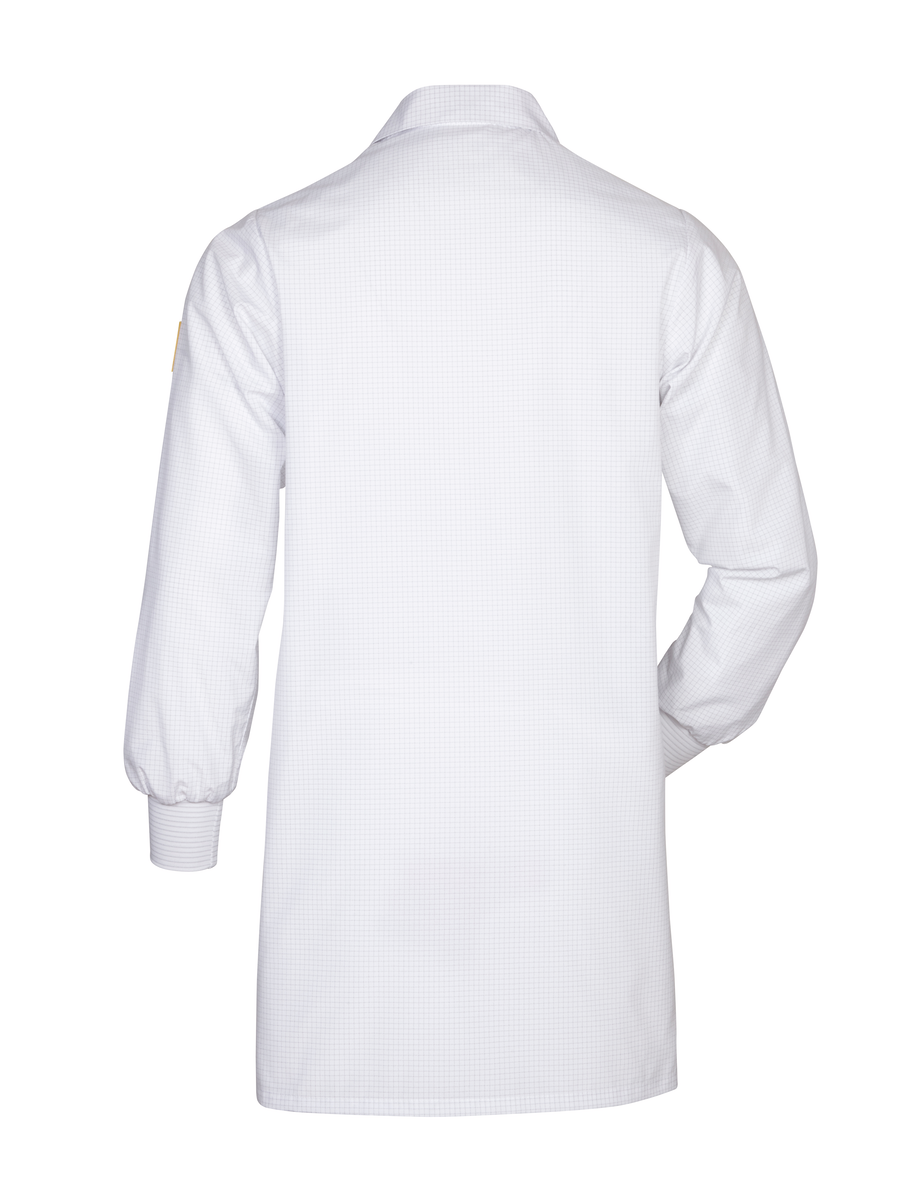 CWS ESD Safe Line: Coat Men White w. Sleeve Cuffs Long Sleeves view 2