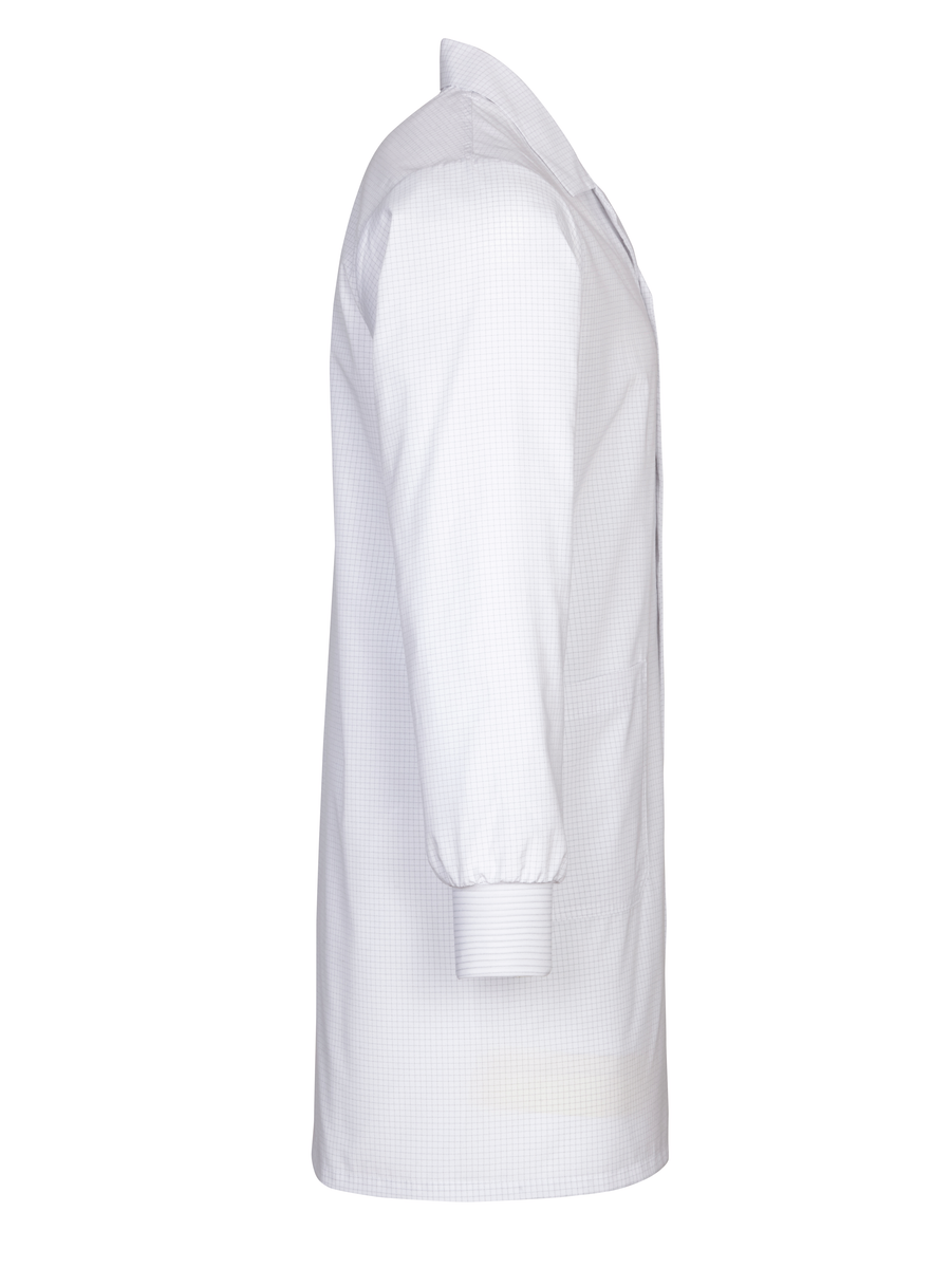 CWS ESD Safe Line: Coat Men White w. Sleeve Cuffs Long Sleeves view 3