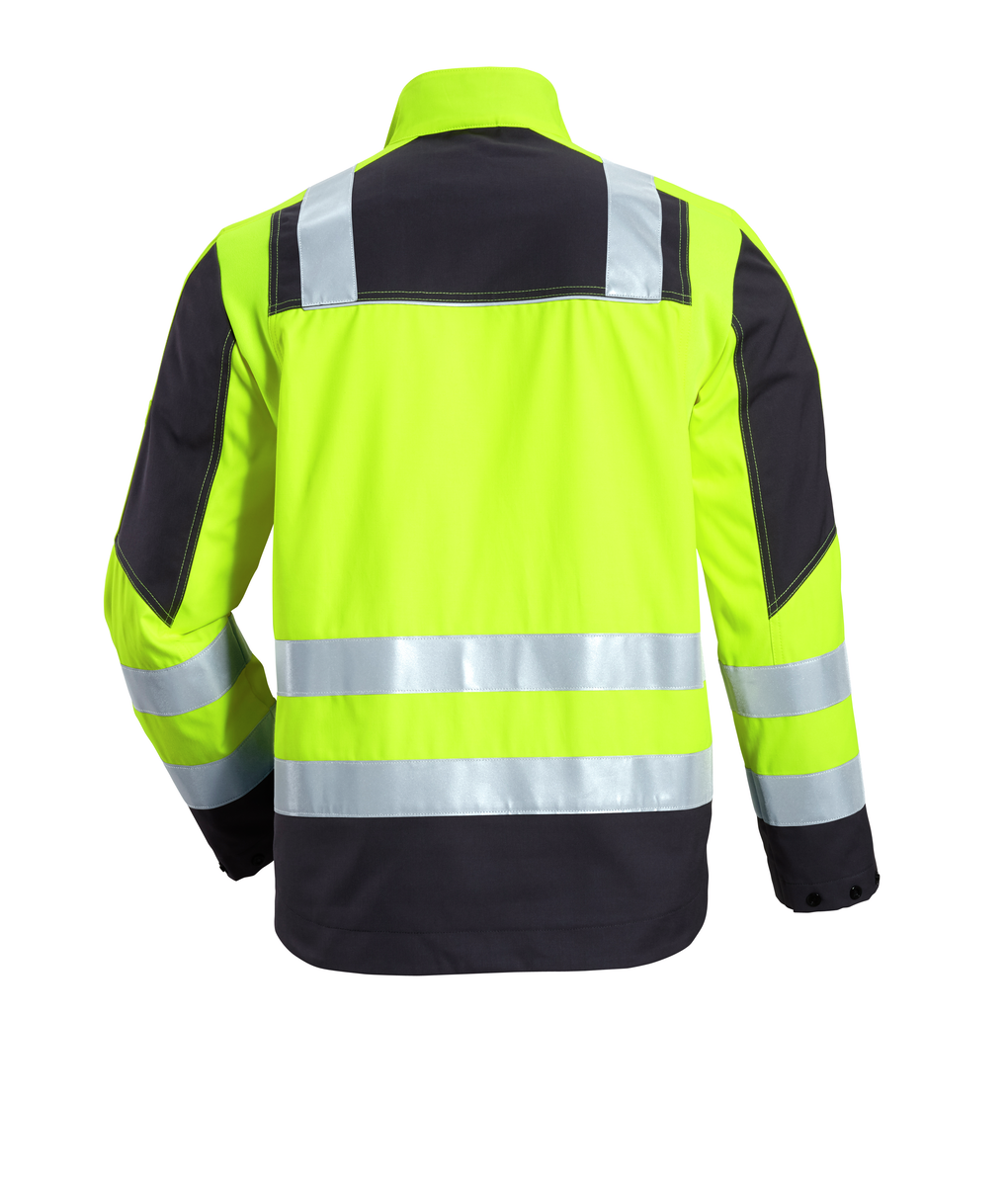CWS Pro Line HighVis: Work Jacket High Vis Yellow/Darkgrey view 2