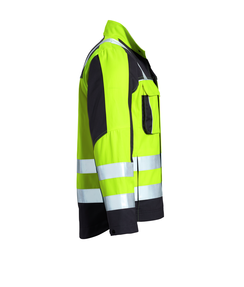 CWS Pro Line HighVis: Work Jacket High Vis Yellow/Darkgrey view 3