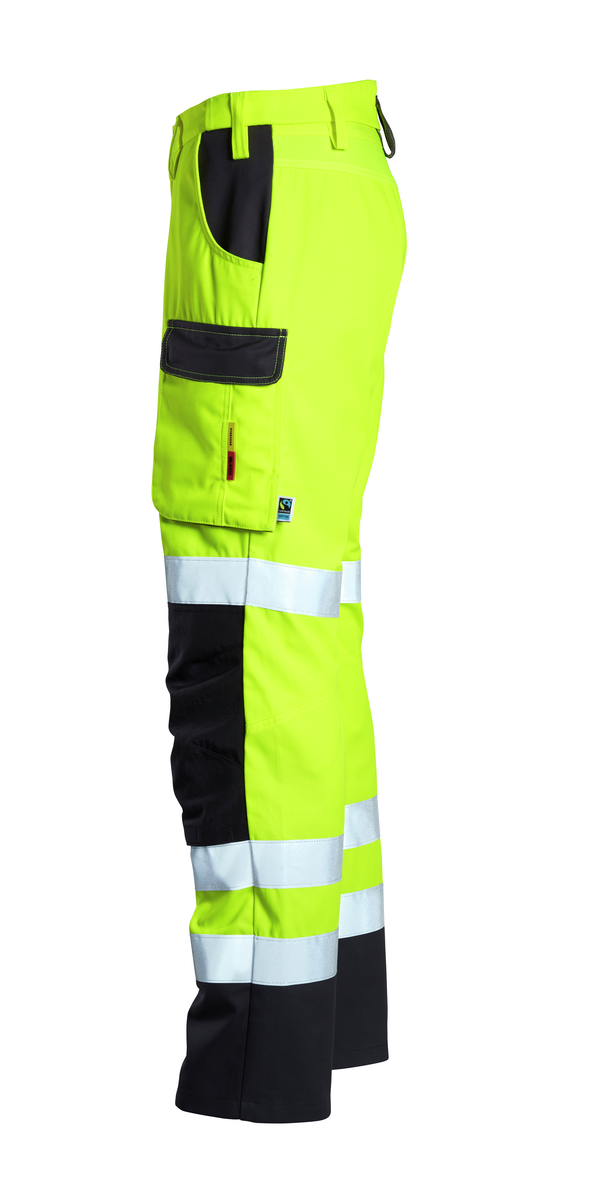 CWS Pro Line HighVis: Trousers High Vis Yellow/Darkgrey w. Kneepad Pockets Lined view 4