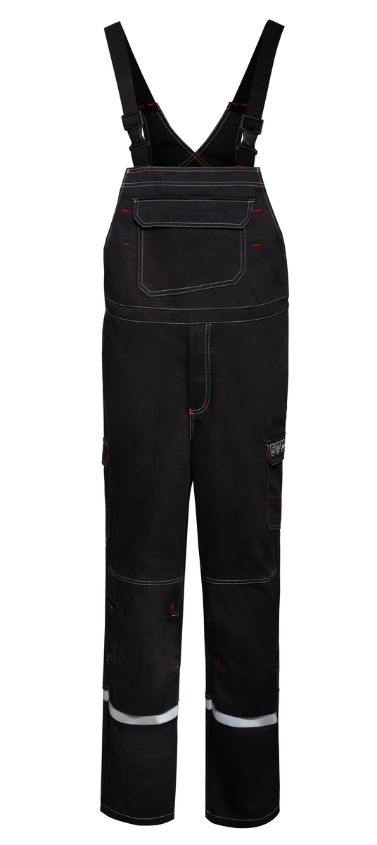 CWS Alpha Welding 2: Dungarees Darkgrey w. Reflective Stripes w. Kneepad Pockets view 5