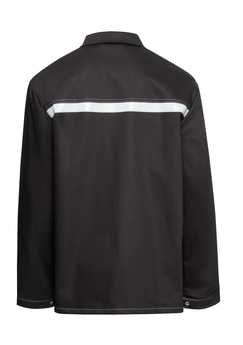 CWS Alpha Welding 2: Work Jacket Darkgrey w. Reflective Stripes view 7