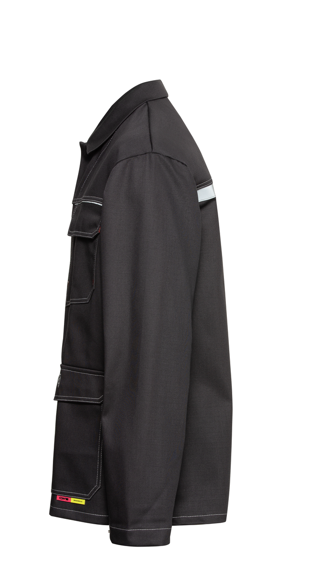 CWS Alpha Welding 2: Work Jacket Darkgrey w. Reflective Stripes view 8