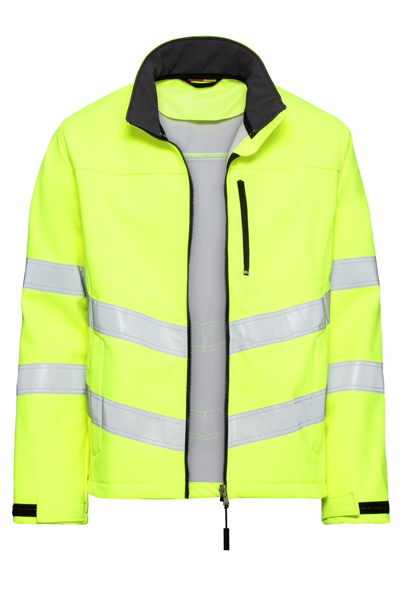CWS Core HighVis: Softshell jakna visoke vidljivosti rumene barve z odsevnimi črtami view 6