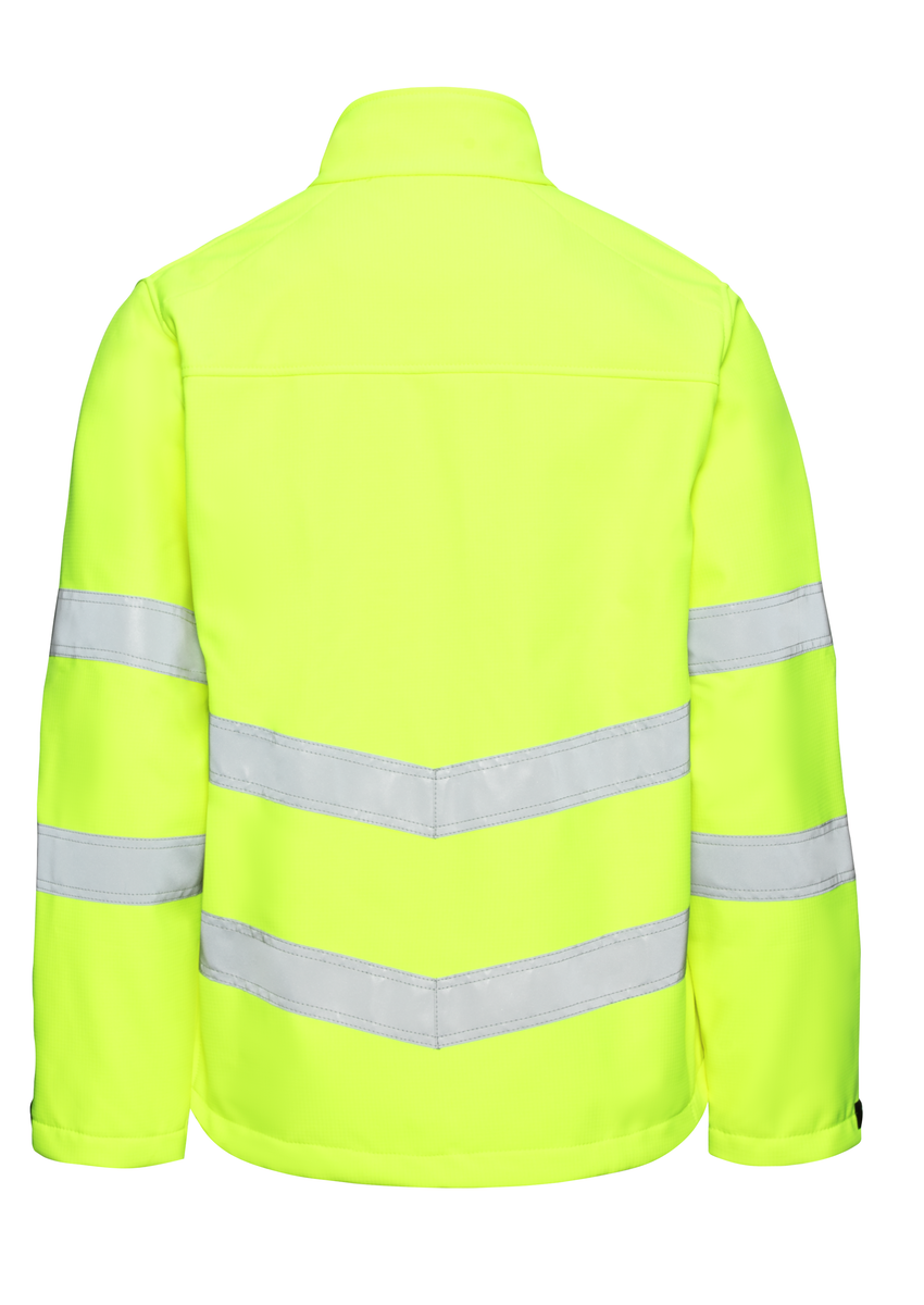 CWS Core HighVis: Softshell jakna visoke vidljivosti rumene barve z odsevnimi črtami view 7