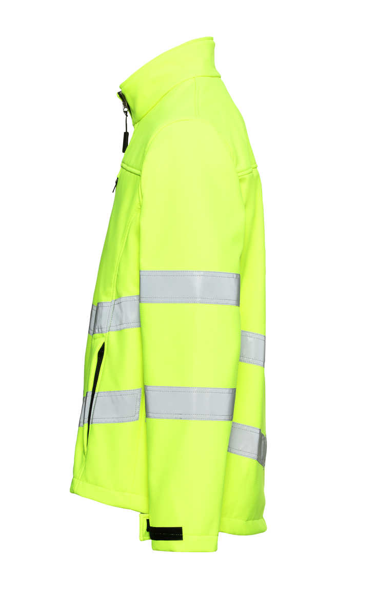 CWS Core HighVis: Softshell jakna visoke vidljivosti rumene barve z odsevnimi črtami view 8