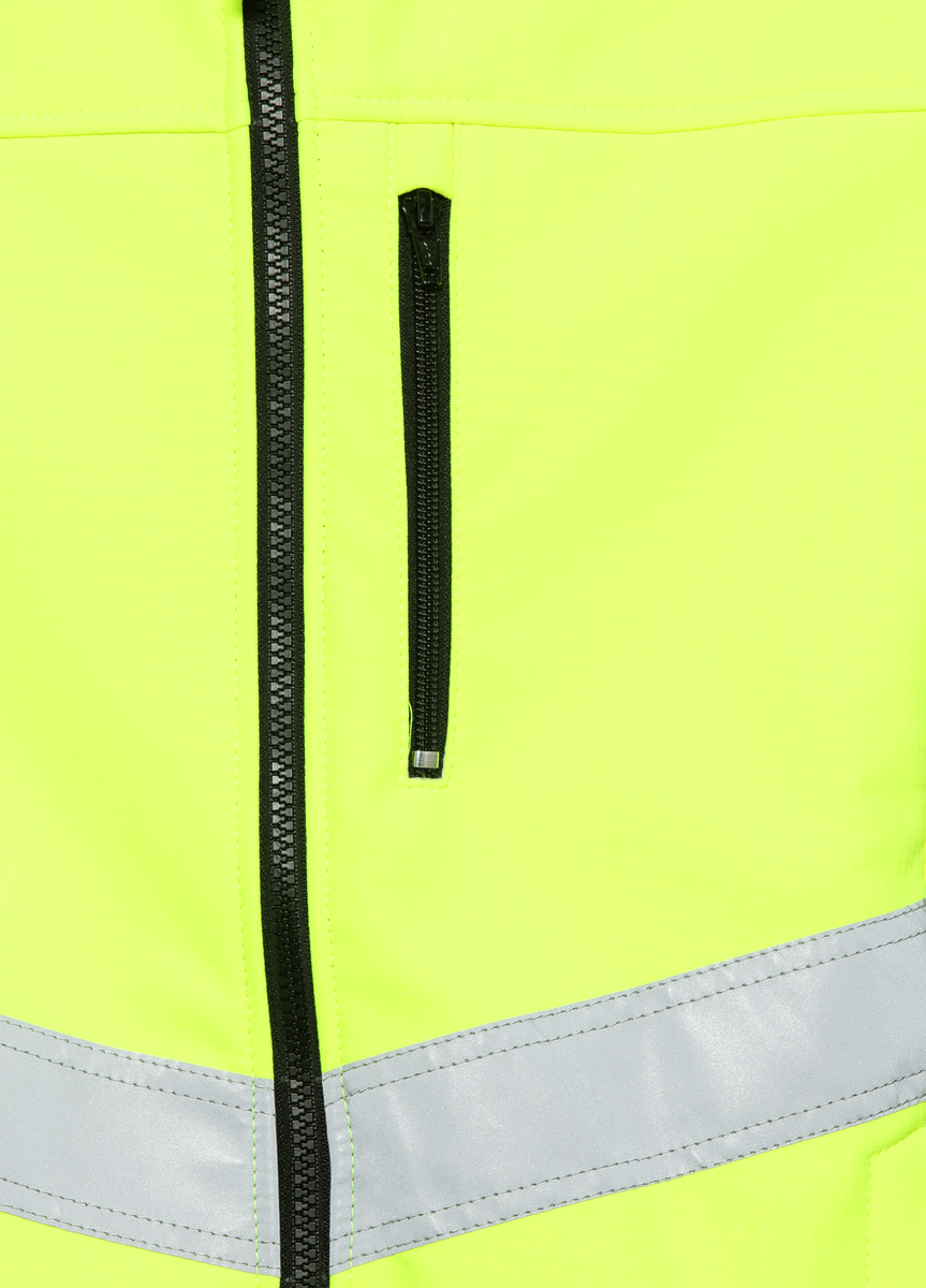 CWS Core HighVis: Softshell jakna visoke vidljivosti rumene barve z odsevnimi črtami view 9