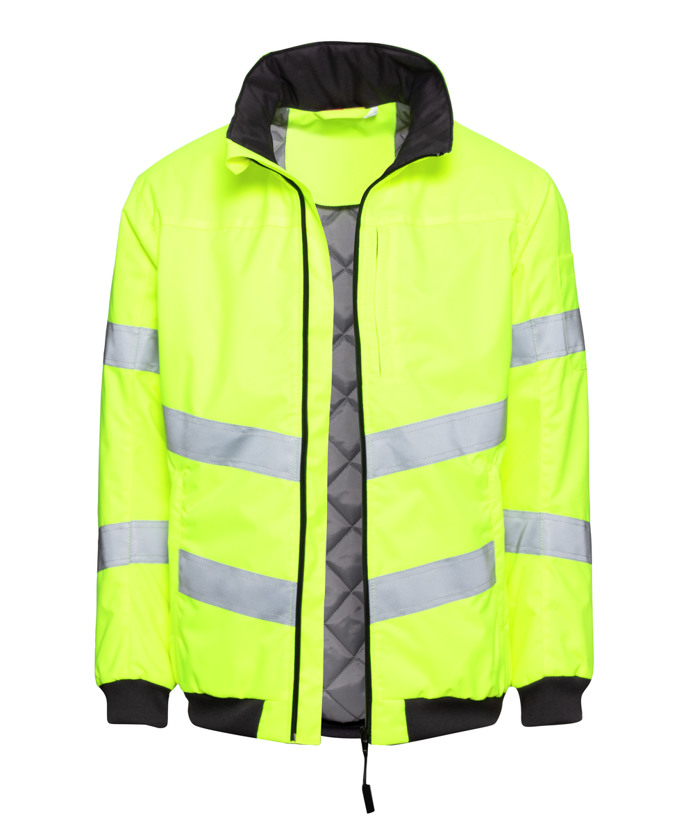 CWS Core HighVis: Jacket High Vis Yellow w. Reflective Stripes view 4