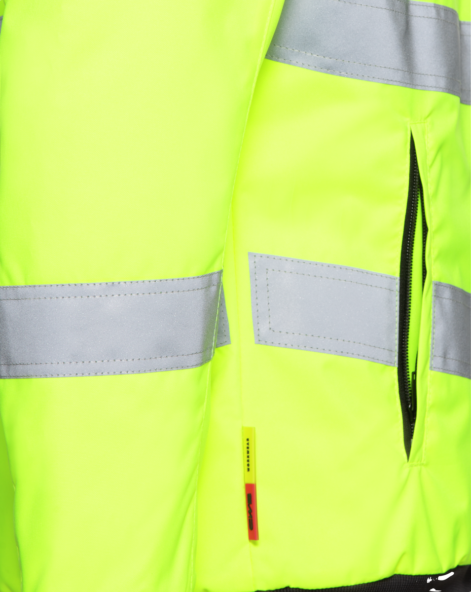 CWS Core HighVis: Jacket High Vis Yellow w. Reflective Stripes view 7