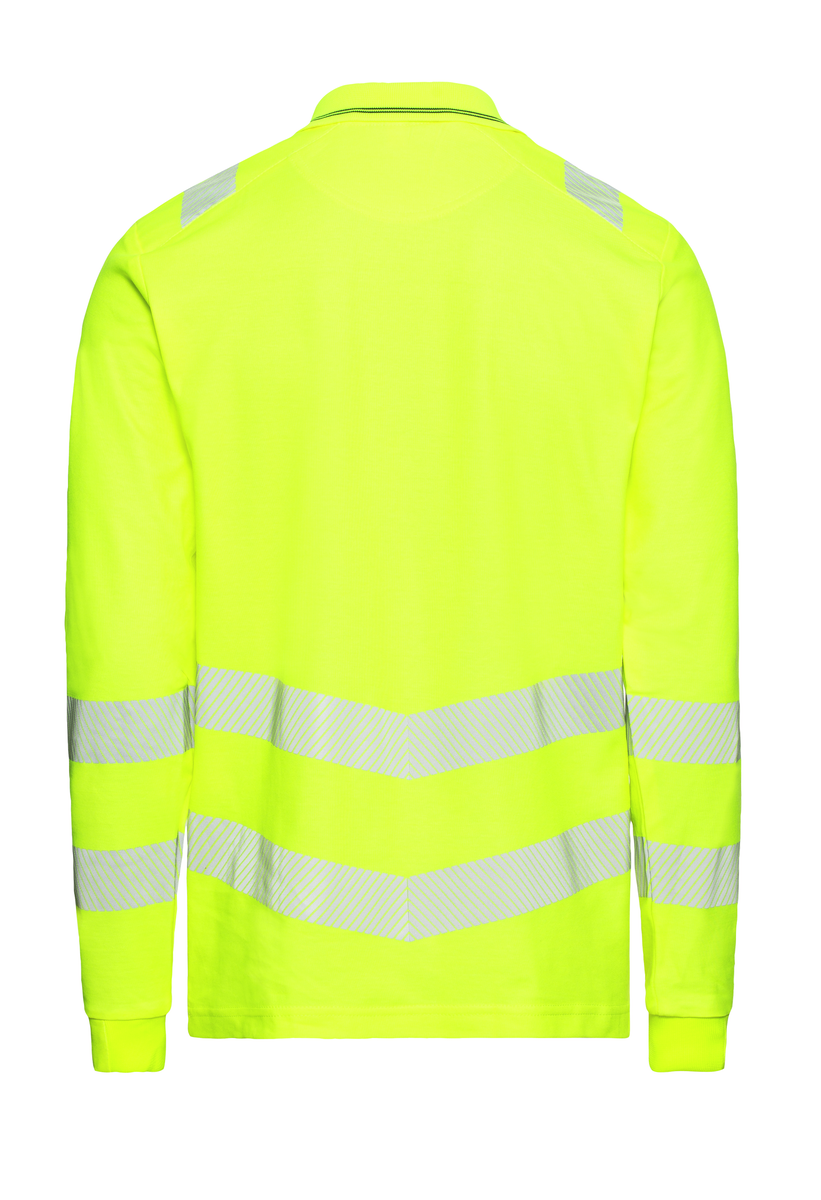 CWS Core HighVis: Poloshirt High Vis Yellow Long Sleeves view 6