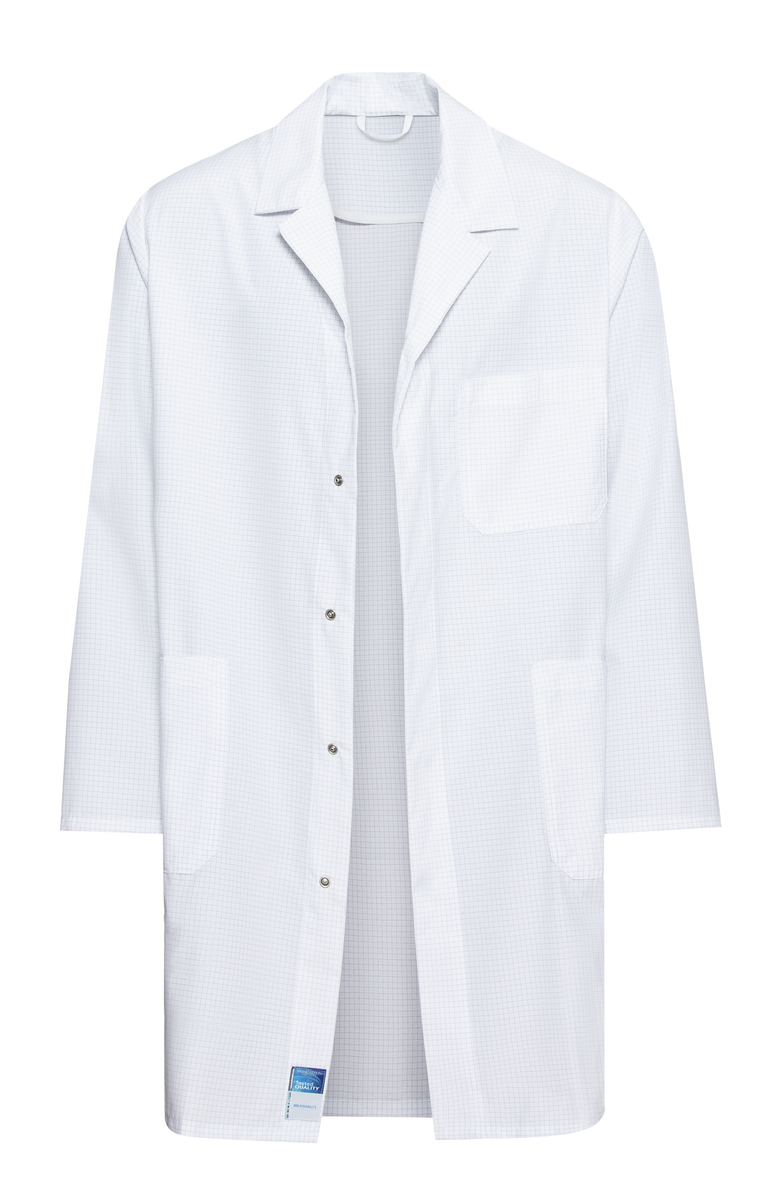 CWS ESD Safe Line: Coat Men White Long Sleeves view 4