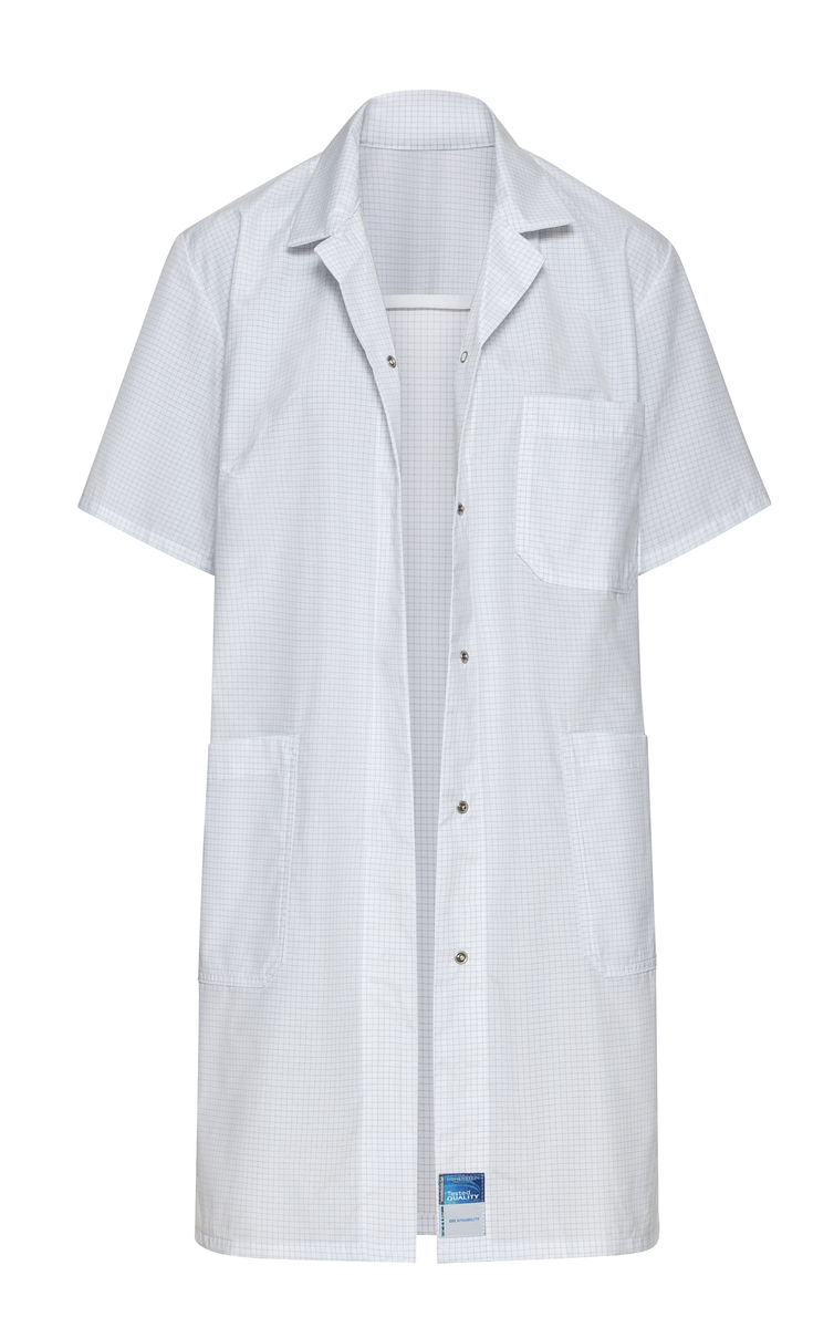 CWS ESD Safe Line: Coat Ladies White Short Sleeves view 3