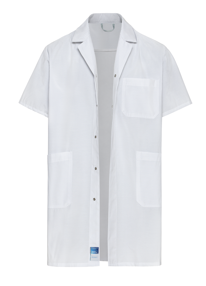 CWS ESD Safe Line: Coat Men White Short Sleeves view 6