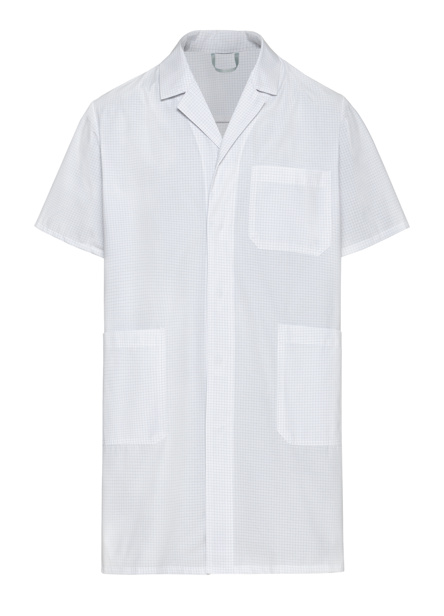 CWS ESD Safe Line: Coat Men White Short Sleeves view 5