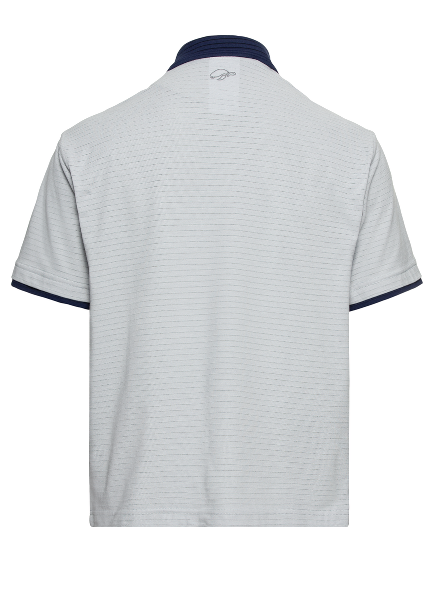 CWS ESD Safe Line: Poloshirt Lightgrey/Darkblue Short Sleeves view 4