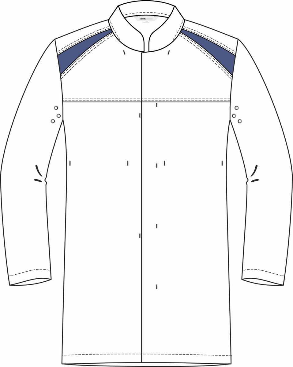 CWS Food Deluxe: Coat Men White/Blue view 3