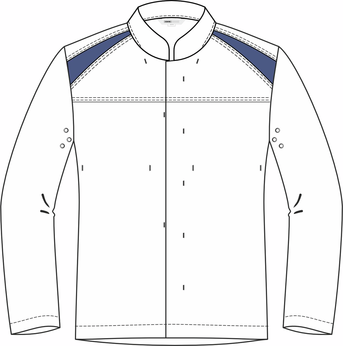 CWS Food Deluxe: Jacket White/Blue view 3