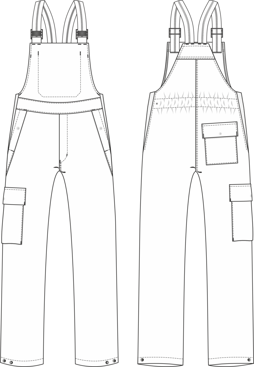 CWS Food Deluxe: Dungarees White view 9