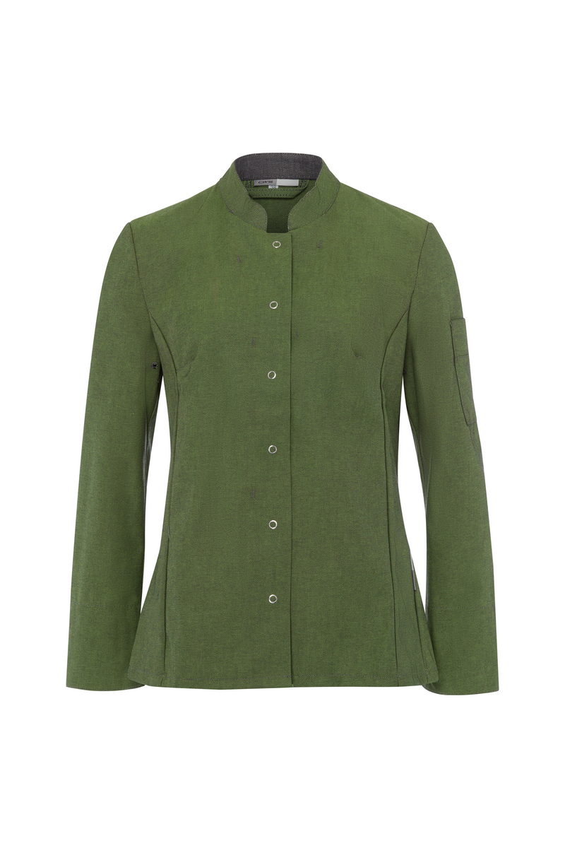CWS Scandic Line: Bistro Jacket Ladies Green/Darkgrey view 5