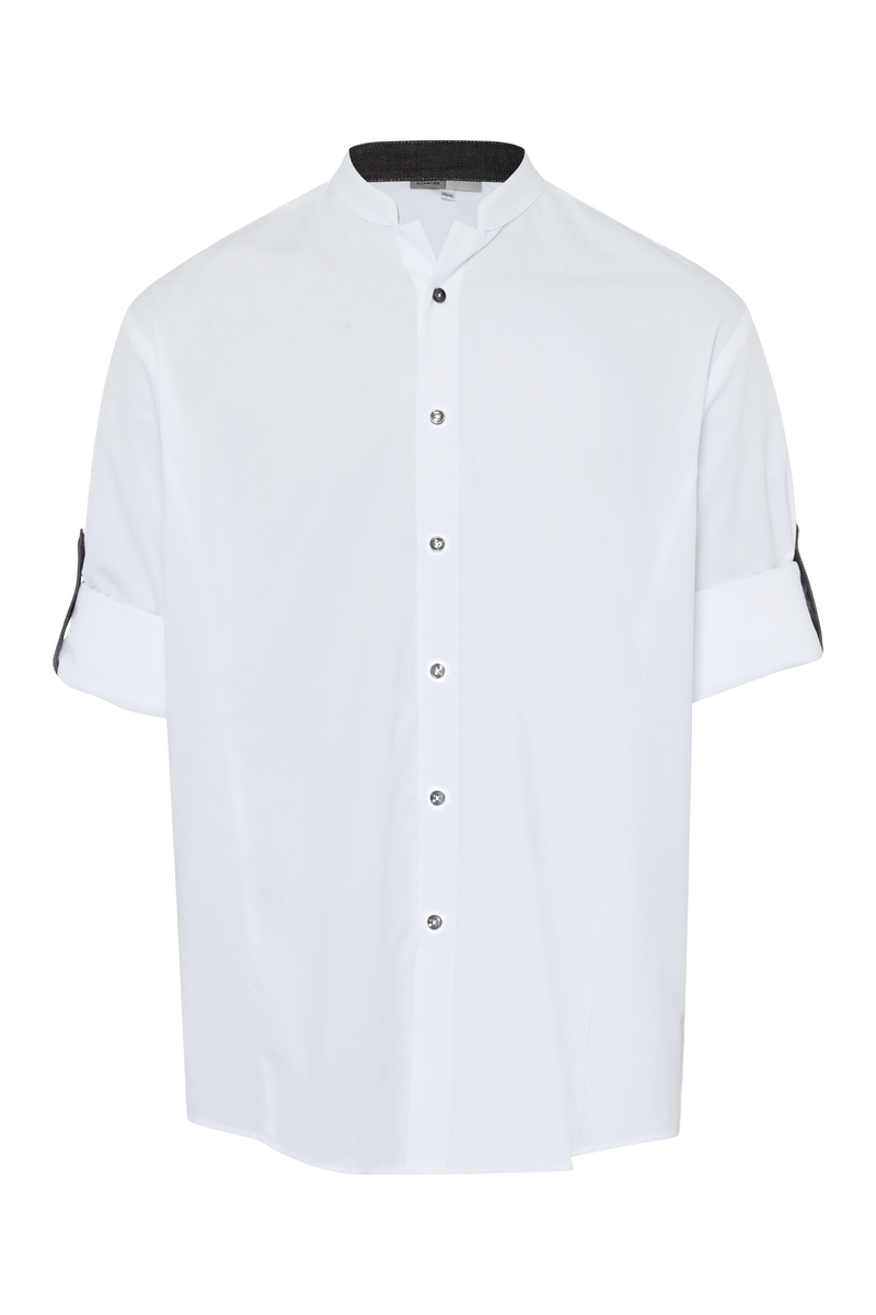 CWS Scandic Line: Shirt White/Darkgrey Roll Up Sleeves view 6