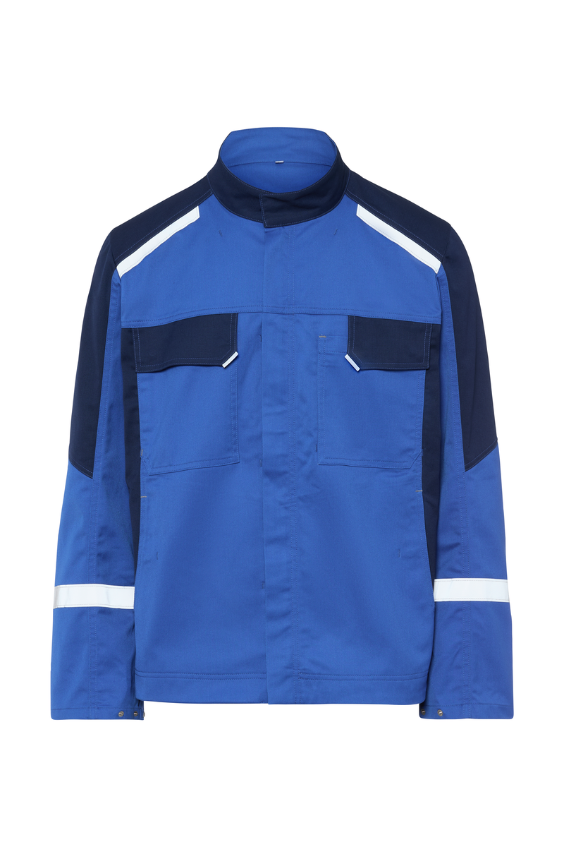 CWS Industry Comfort w.HiVi elements: Work Jacket Blue/Darkblue w. Reflective Stripes view 5