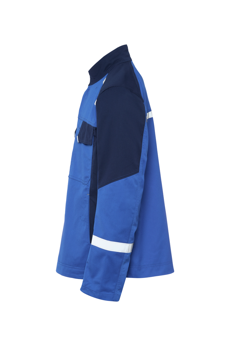 CWS Industry Comfort w.HiVi elements: Work Jacket Blue/Darkblue w. Reflective Stripes view 8