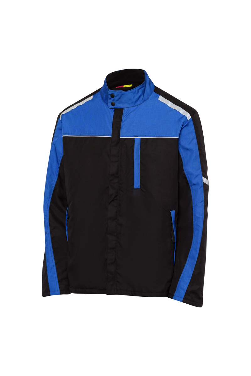CWS Profi Line Outdoor: Work Jacket Black/Blue Lined view 2