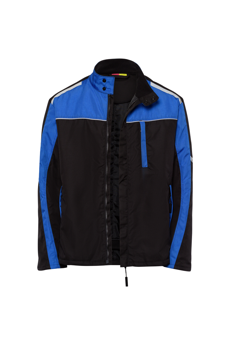 CWS Profi Line Outdoor: Work Jacket Black/Blue Lined view 4