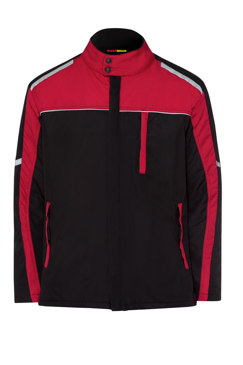 CWS Profi Line Outdoor: Work Jacket Black/Red Lined view 3
