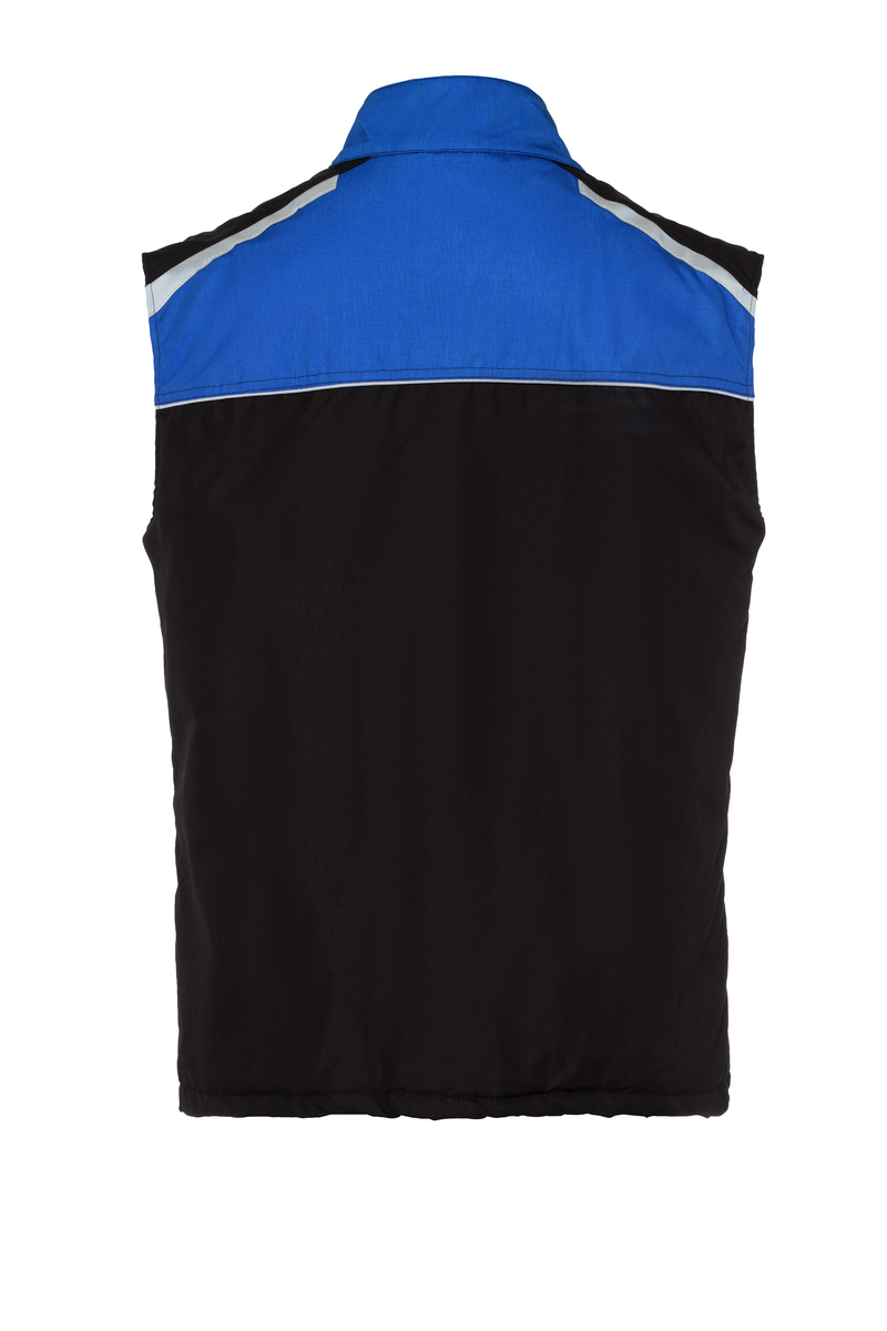 CWS Profi Line Outdoor: Work Vest Black/Blue Lined view 5