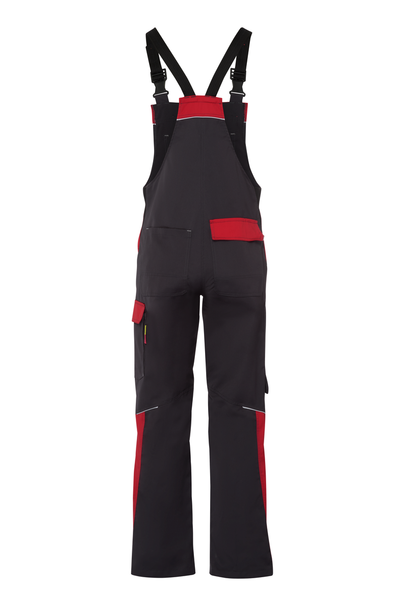 CWS Industry Comfort: Dungarees Darkgrey/Red w. Kneepad Pockets view 6