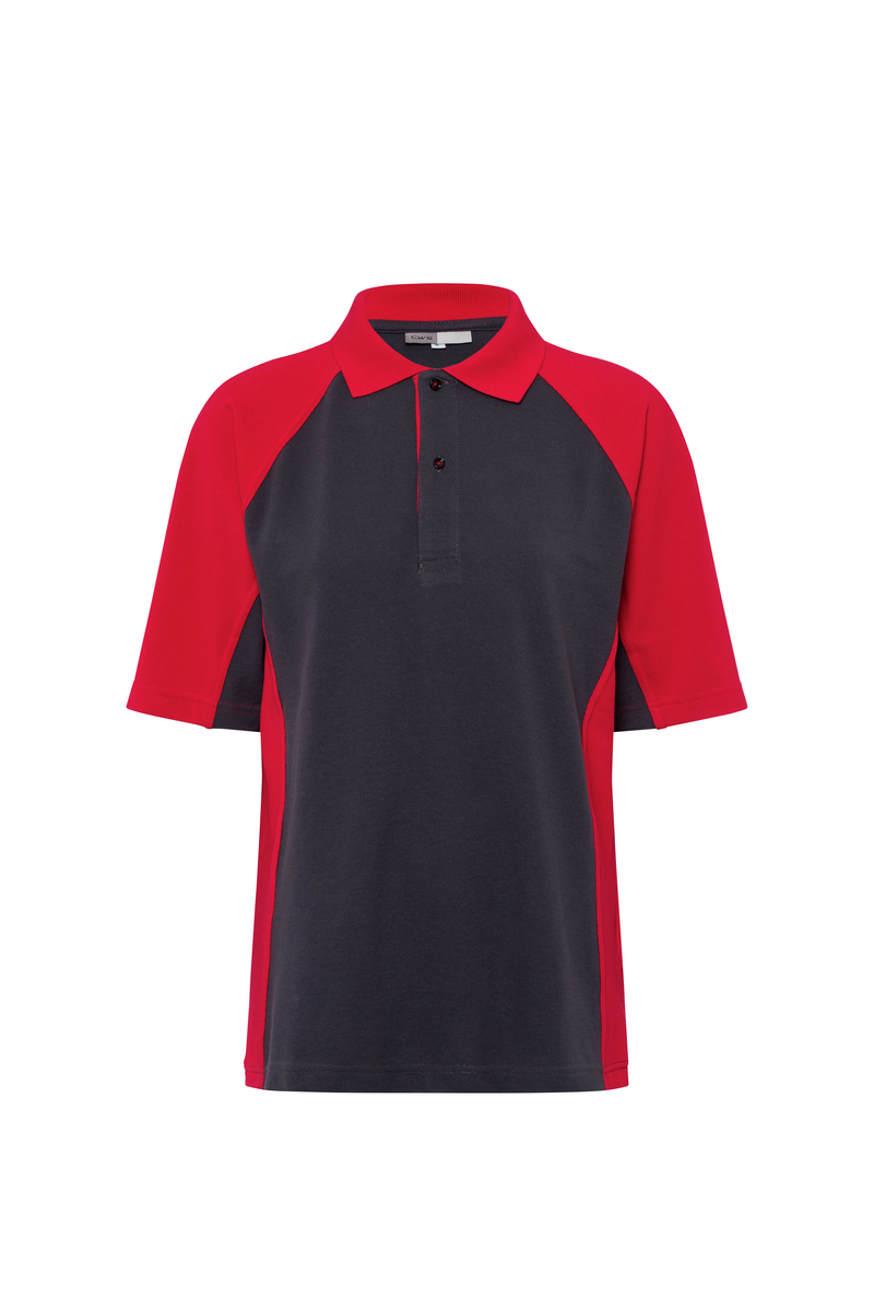 CWS PRObasics: Poloshirt Ladies Darkgrey/Red Short Sleeves view 4