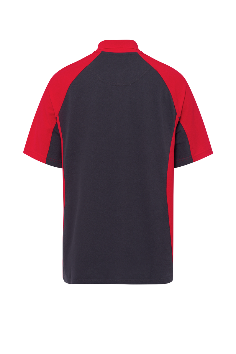 CWS PRObasics: Poloshirt Darkgrey/Red Short Sleeves view 5